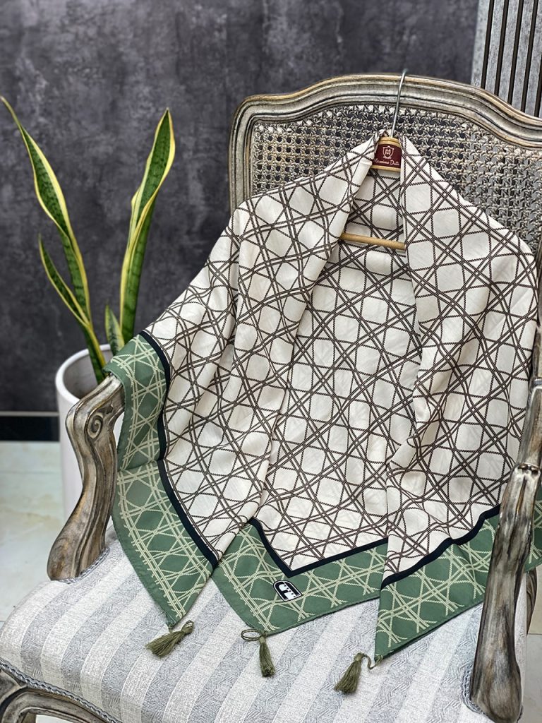 روسری قواره 120 عمده خدادوست رشت سبز سیج