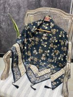 روسری قواره 120 طرح گل عمده خدادوست رشت