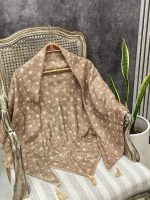 روسری قواره 120 کرم نسکافه ای عمده رشت خدادوست