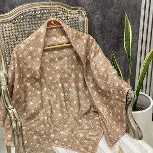 روسری قواره 120 کرم نسکافه ای عمده رشت خدادوست