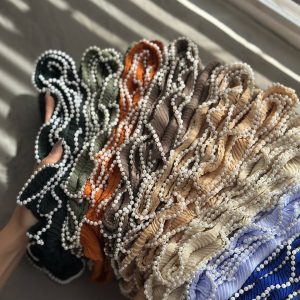 شال پلیسه دور مرواریدی وارداتی عمده خدادوست رشت