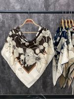 روسری حریر گل خدادوست عمده رشت