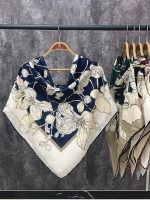 روسری حریر گل خدادوست عمده رشت