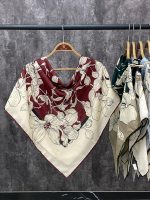 روسری حریر گل خدادوست عمده رشت