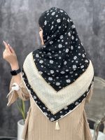 روسری قواره 120 گل دار (6-1586)