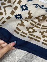 روسری قواره 140 طرح دار نخی عمده خدادوست رشت