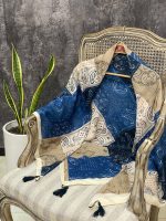 روسری قواره 140 طرح دار نخی عمده خدادوست رشت