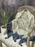 روسری قواره 140 طرح دار نخی عمده خدادوست رشت