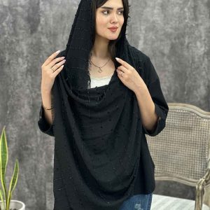 شال دور ریش شکوفه مشکی محرمی رشت خدادوست عمده