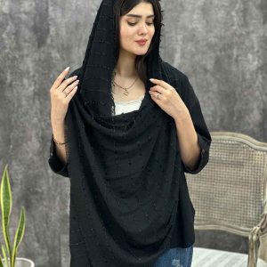 شال دور ریش شکوفه مشکی محرمی رشت خدادوست عمده