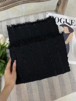 شال دور ریش شکوفه مشکی محرمی رشت خدادوست عمده