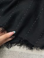 شال مشکی نخی ریشه پرزی عمده خدادوست رشت