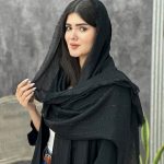 شال مشکی نخی ریشه پرزی عمده خدادوست رشت