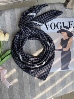 مینی اسکارف ساتن مشکی عمده خدادوست رشت