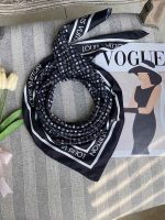 مینی اسکارف ساتن مشکی عمده خدادوست رشت