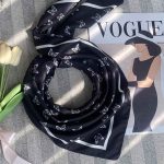 مینی اسکارف ساتن مشکی عمده خدادوست رشت