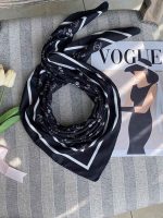 مینی اسکارف ساتن مشکی عمده خدادوست رشت