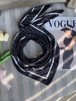 مینی اسکارف ساتن مشکی عمده خدادوست رشت