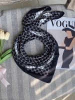 مینی اسکارف ساتن مشکی عمده خدادوست رشت