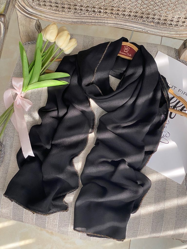 شال مشکی محرمی نخی عمده رشت خدادوست