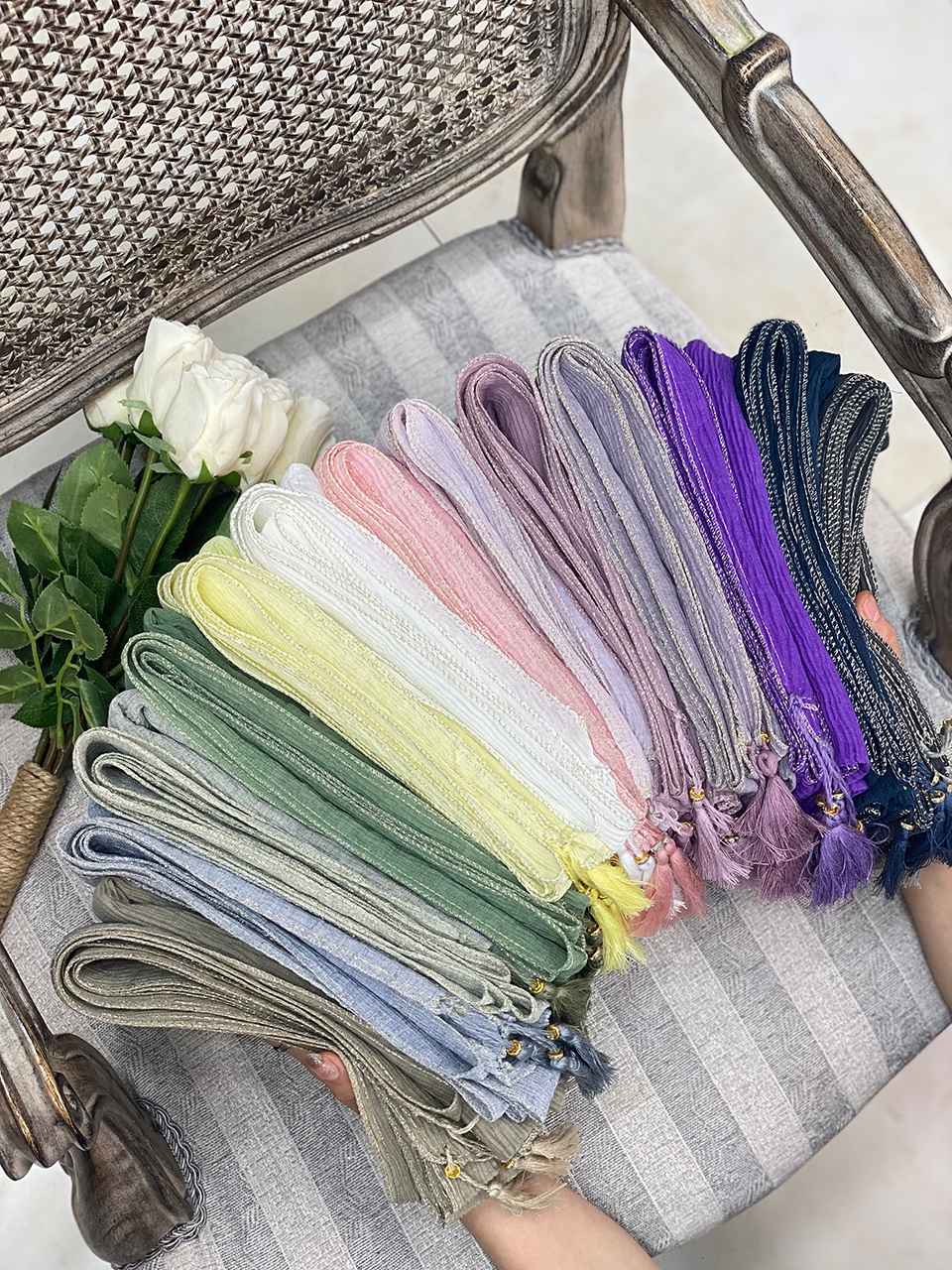 1739-10_10_11zon شال پلیسه پاستیلی عمده سوپر نخ خدادوست رشت