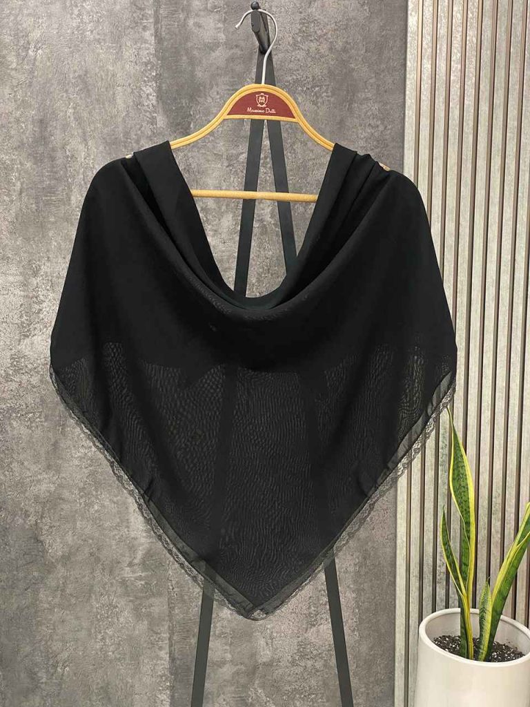وسری حریرکرپ دور دانتل قواره100 عمده خدادوست رشت
