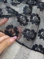 روسری مینی گیپور مشکی عمده خدادوست رشت