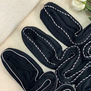 شال دور مغزی مشکی پلیسه عمده خدادست رشت