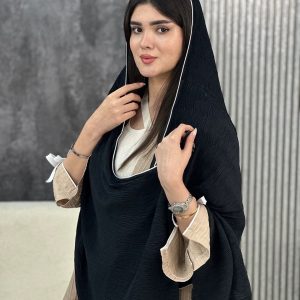 شال دور مغزی مشکی پلیسه عمده خدادست رشت