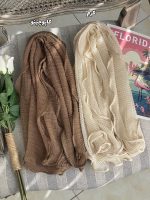 شال پلیسه حریر دورگان دوزی عمده خدادوست رشت