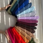 شال پلیسه حریر دورگان دوزی عمده خدادوست رشت