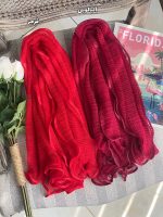 شال پلیسه حریر دورگان دوزی عمده خدادوست رشت