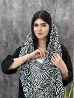 شال حریر چروک زبرا عمده خدادوست رشت