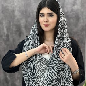شال حریر چروک زبرا عمده خدادوست رشت