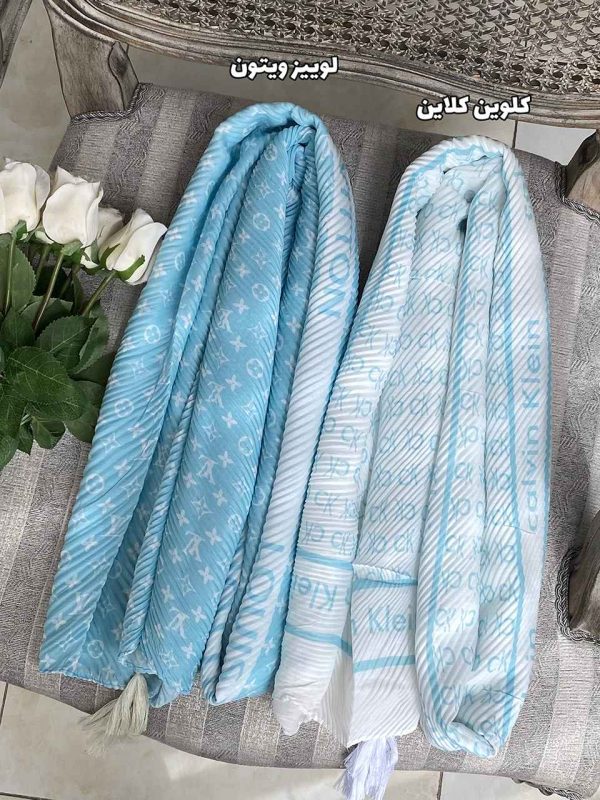شال پلیسه میکس آبی عمده خدادوست رشت