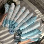 شال پلیسه میکس آبی عمده خدادوست رشت