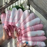 شال پلیسه صورتی طرحدار رشت عمده خدادوست