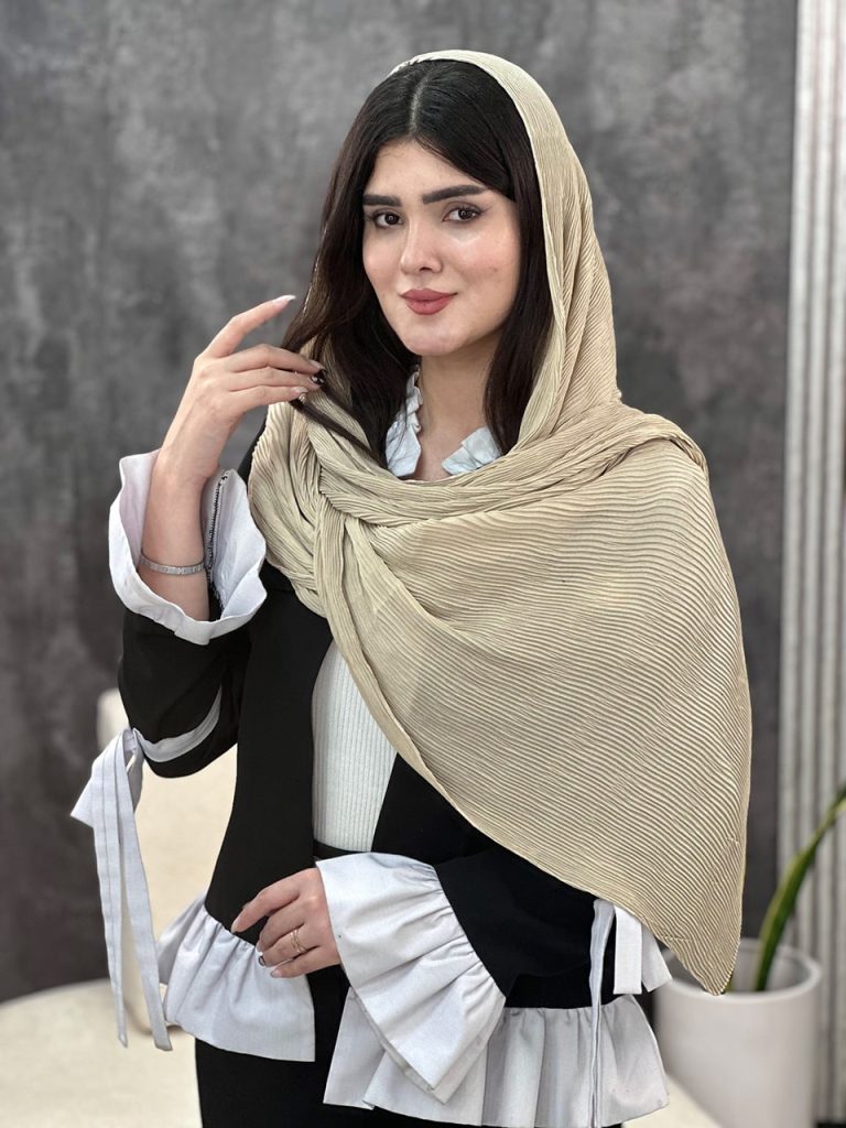 شال پلیسه رنگی عمده خدادوست رشت