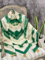 روسری قواره 140 زمردی عمده خدادوست رشت