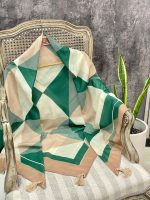 روسری قواره 140 زمردی عمده خدادوست رشت