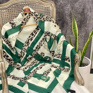 روسری قواره 140 زمردی عمده خدادوست رشت