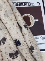 شال پامرغی طرحدار کرم نسکافه ای عمده رشت خدادوست