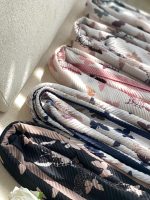 شال پلیسه طرحدار نخی پروانه عمده خدادوست رشت