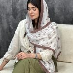 شال پلیسه پامرغی طرحدار پاپیون عمده خدادوست رشت