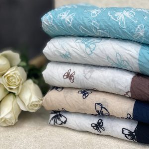 شال پلیسه پامرغی طرحدار پاپیون عمده خدادوست رشت