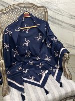 روسری نخی قواره 140 پاپیون عمده خدادوست رشت