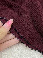 شال وارداتی پاییزه دور منجوق کار شده عمده خدادوست رشت