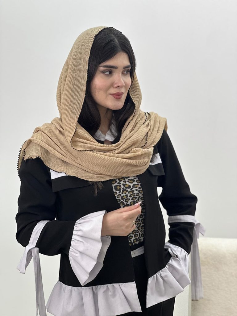 شال وارداتی پاییزه دور منجوق کار شده عمده خدادوست رشت