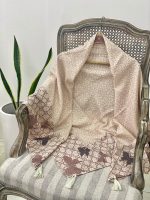 روسری نخی قواره 140 طرحدار عمده خدادوست رشت