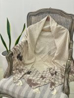 روسری نخی قواره 140 طرحدار عمده خدادوست رشت